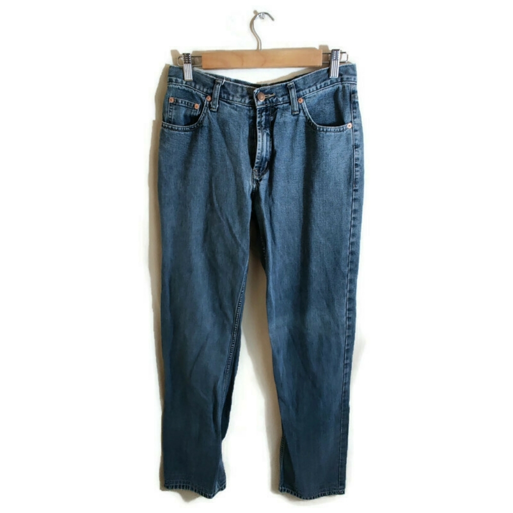 JAG Vintage Men's 100% Cotton Classic Blue Denim Rugged Straight Leg Jeans 30W